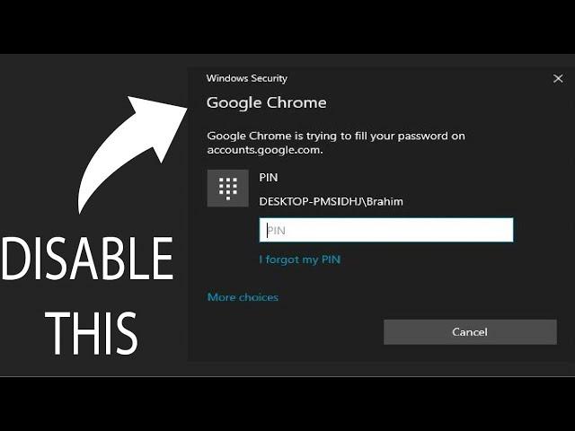 Disable Google Chrome Is Trying To Fill Your Password Popup