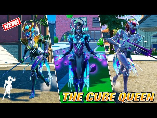 *NEW* Fortnite The Cube Queen Skin(All Three Styles) Gameplay