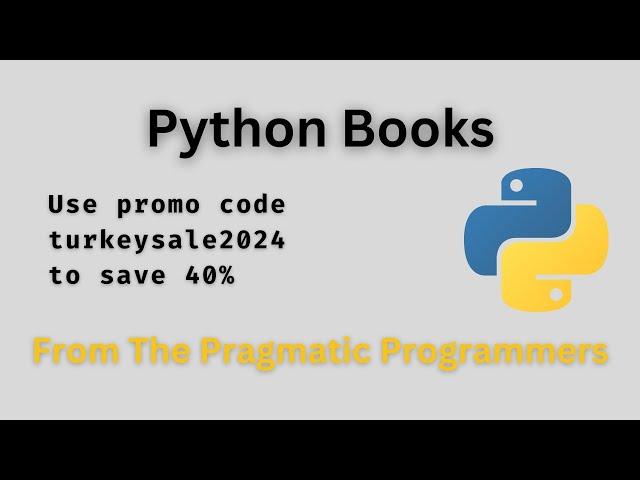 Python Books, Black Friday 2024