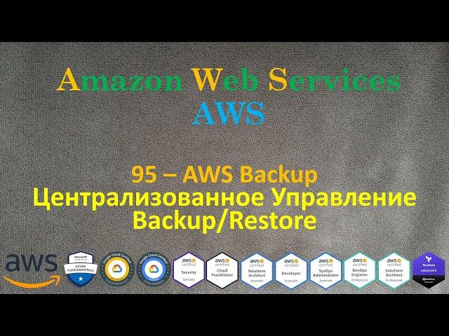 AWS - Централизованное Управление Backup/Restore - AWS Backup