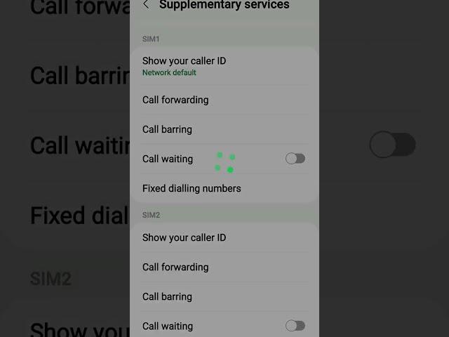 How to activate call waiting service in samsung mobile phone