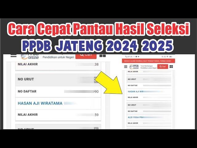 Cara Cepat Pantau Hasil Seleksi PPDB Jateng 2024