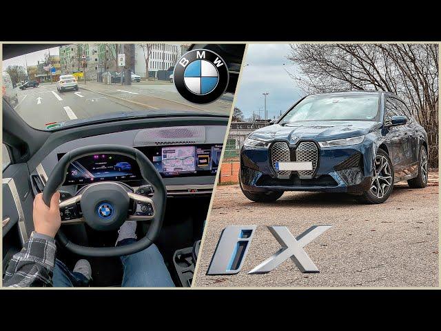 2023 BMW iX [326 HP] - POV City Test Drive | Infotainment | Sound System