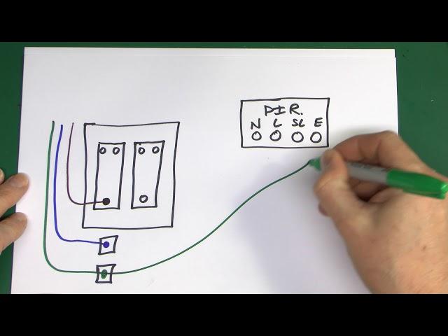 Lighting Sensor Wiring with Override Facility