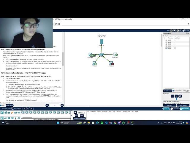 14.8.1 Packet Tracer   TCP and UDP Communications