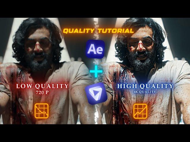 4K QUALITY tutorial | After Effects + Topaz Video Enhance ||