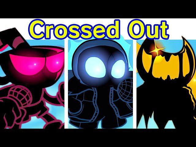 Friday Night Funkin' VS Indie Cross - Crossed Out (Nightmare: Cuphead Sans Bendy) (FNF Mod/Fan Made)