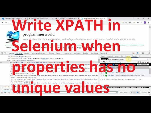 How to write xpath in Selenium when properties has no unique values?