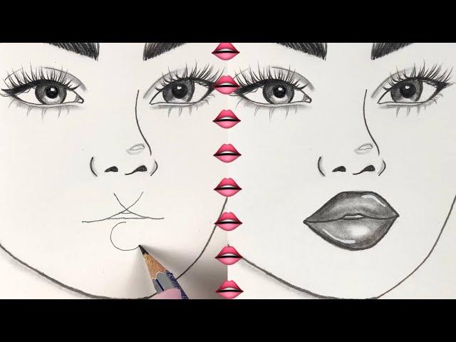 How to draw lips