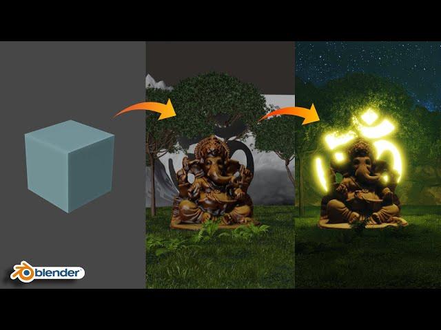 Creating a Realistic Shree Ganesha Animation in Blender 3D | #shreeganesh #ganesh #blender #3d