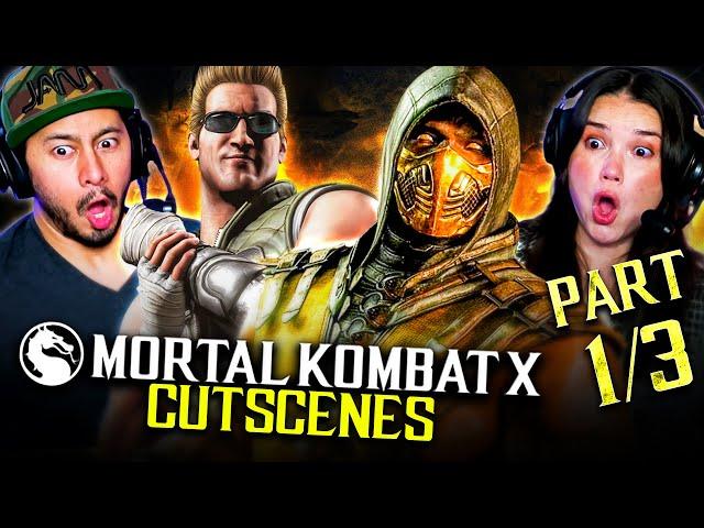 MORTAL KOMBAT X ALL CUT SCENES/STORY (Part 1) REACTION! | Jaby Koay & Achara Kirk!