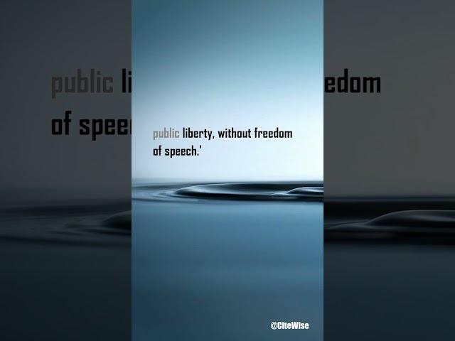 “Without freedom of thought, there can be no such thing as wisdom; and no such thing as public li...