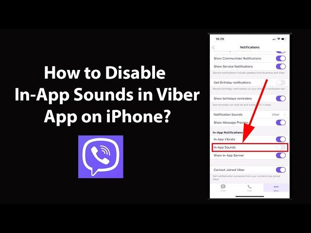 How to Disable In-App Sounds in Viber App on iPhone?