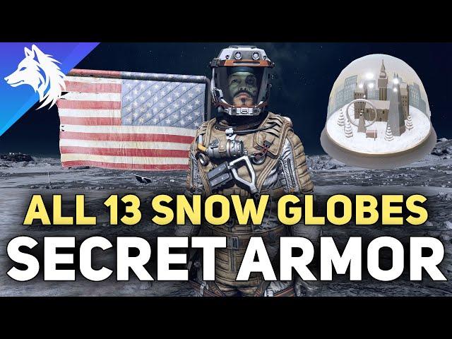 Starfield - Secret Unique EARTH Armor (All 13 Snow Globe Locations)