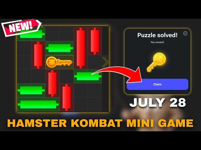 JULY 28 HAMSTER KOMBAT MINI GAME PUZZLE SOLVE!