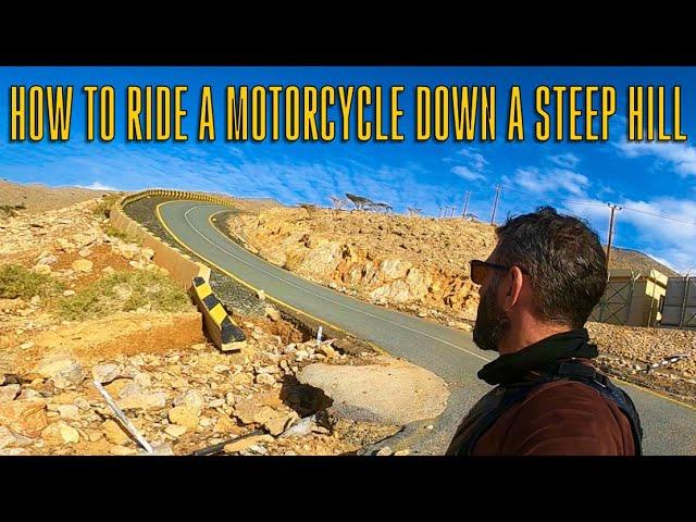 How to ride a motorcycle down a steep hill - dealing with hairpins