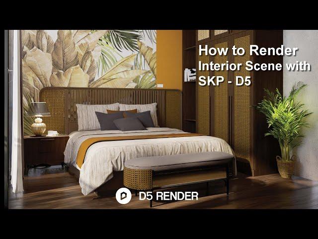 How to create Realistic Interior Render with SketchUp D5 Real-Time Rendering Workflow Tips & Tricks