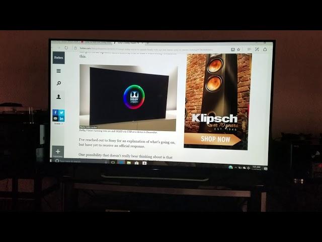Sony tv Dolby vision firmware update!