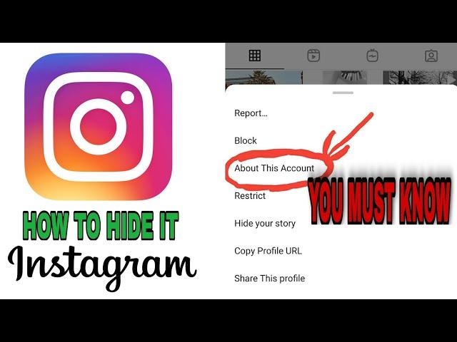 ABOUT THIS ACCOUNT ON INSTAGRAM WHAT YOU MUST KNOW| HOW TO HIDE AND GET IT