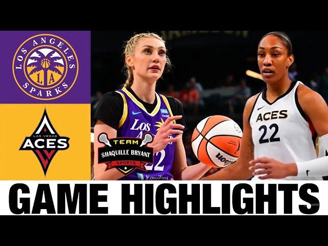 Los Angeles Sparks vs Las Vegas Aces Highlights | Women's Basketball | 2024 WNBA