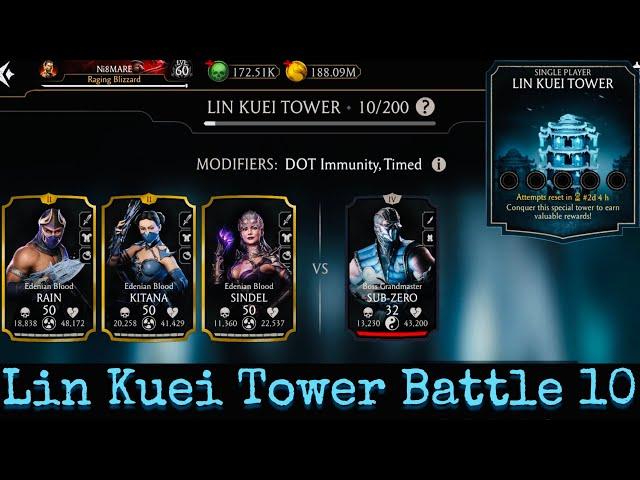 Lin Kuei Tower First Boss (Grandmaster Subzero) Match 10 Fight + Reward MK Mobile