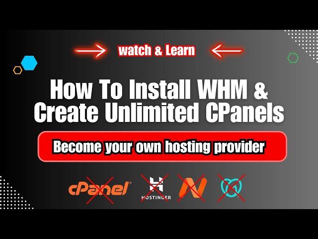 Web Hosts Hate This!! Learn the Secret to Creating Unlimited cPanels with WHM in 2024!