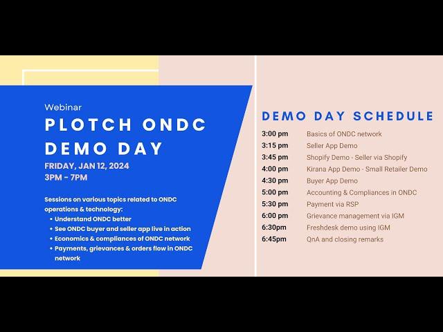 Plotch ONDC Demo Day