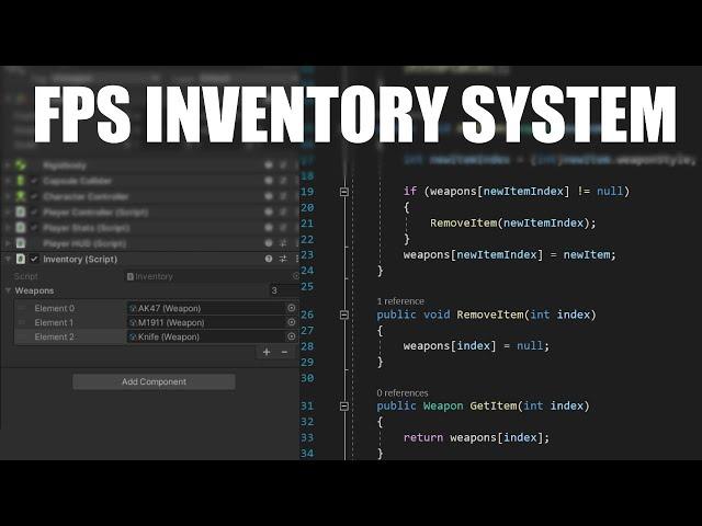 First Person Shooter Inventory System - FPS Game With Unity & Blender