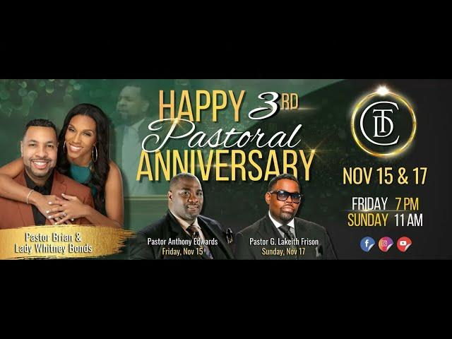 3rd Pastoral Anniversary // Guest Speaker - Pastor G. Frison // TDC Sunday Service - Nov.17, 2024