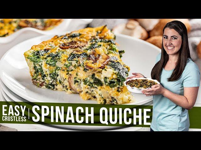 Easy Crustless Spinach Quiche