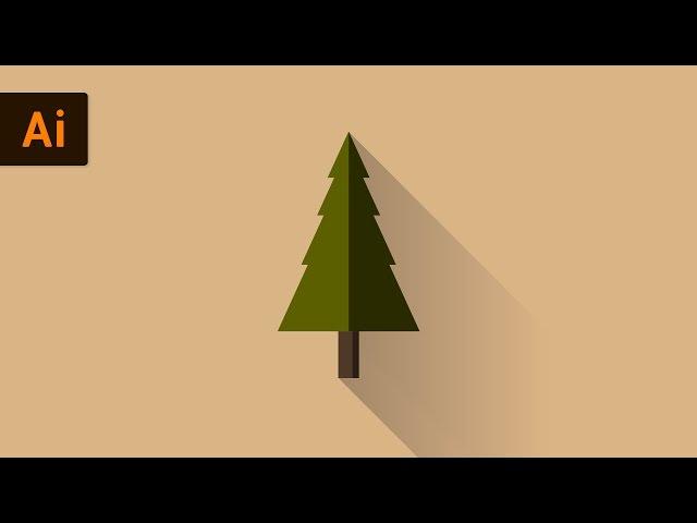 Flat Design Vector Tree | Illustrator Tutorial