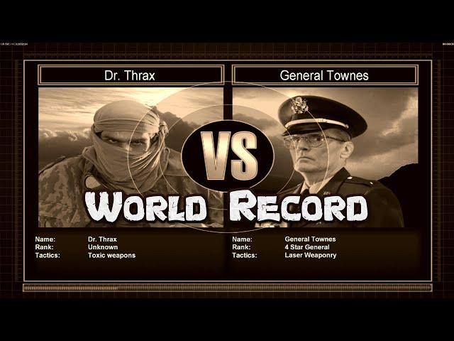 Command & Conquer Generals Zero Hour Generals Challenge (Hard) Speedrun: Toxin vs Laser 8:37 WR