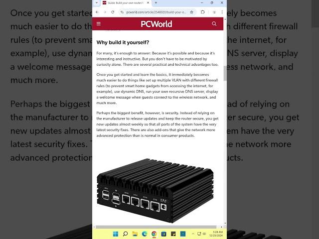 12 29 2024 HowTo Build your own Router and Firewall with OpnSense