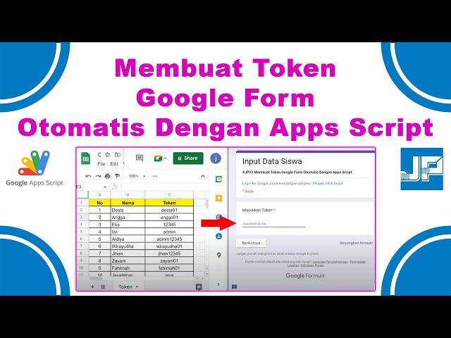 [PW KLIK URL] Membuat Token Google Form Otomatis Dengan Apps Script