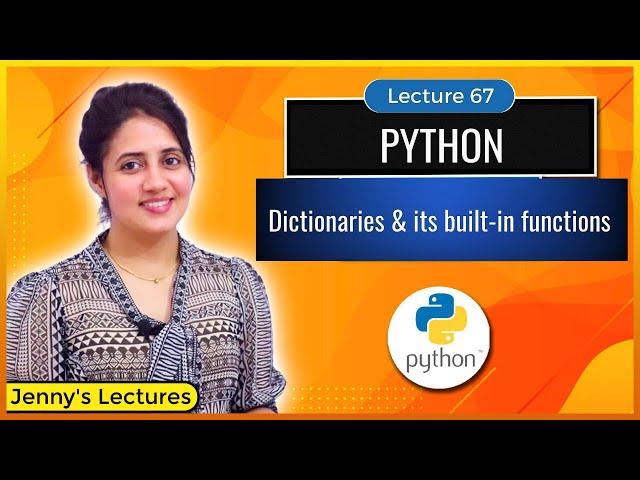 Dictionaries in python | Dictionaries Built-in functions | Python Tutorials for Beginners #lec67