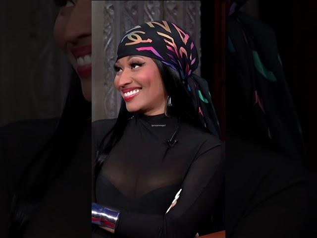 Nicki Minaj does a rap battle with Stephen Colbert  #nickiminaj #shorts #viral