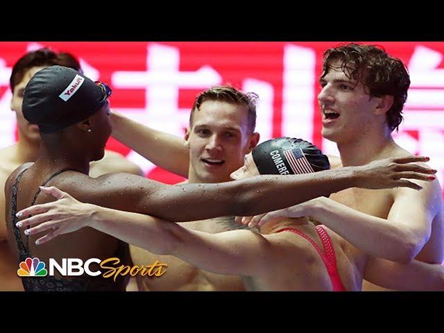 Team USA sets World Record in mixed 4x100m freestyle relay | NBC Sports