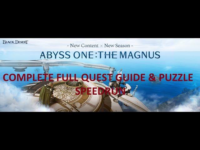 COMPLETED Abyss One: The Magnus - All Quest Walk-through Guide - Beginning to End - SpeedRun