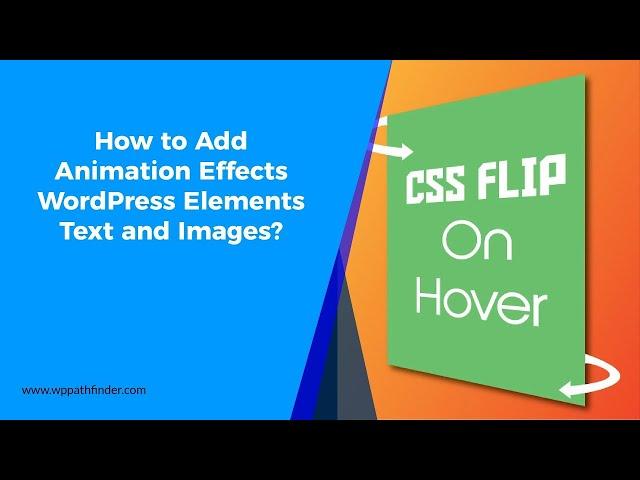 How to Add Animation Effects on WordPress Elements Text and Images?