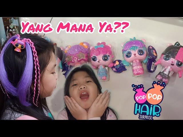 Mainan Pop Pop Hair SURPRISE !! BUKA Yuk bareng Cici Dan Zael - Mainan Anak Perempuan Terbaru
