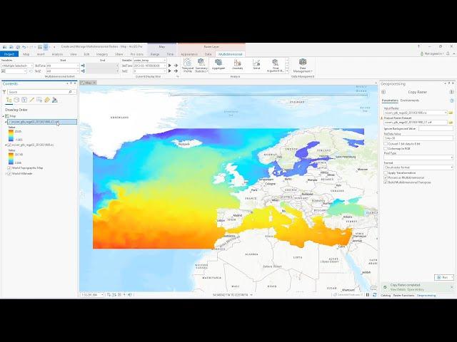 Create Multidimensional Raster Data Using a Single netCDF , GRIB, or HDF File