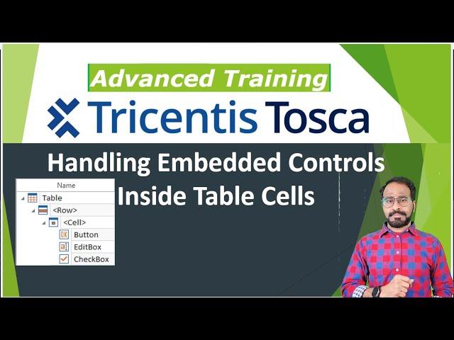 TRICENTIS Tosca 16.0 - Lesson 30 | Handle Web Tables | Handling Embedded Controls Inside Table Cells