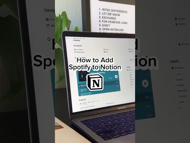 How to add Spotify to Notion #notion #notionapp #notiontips