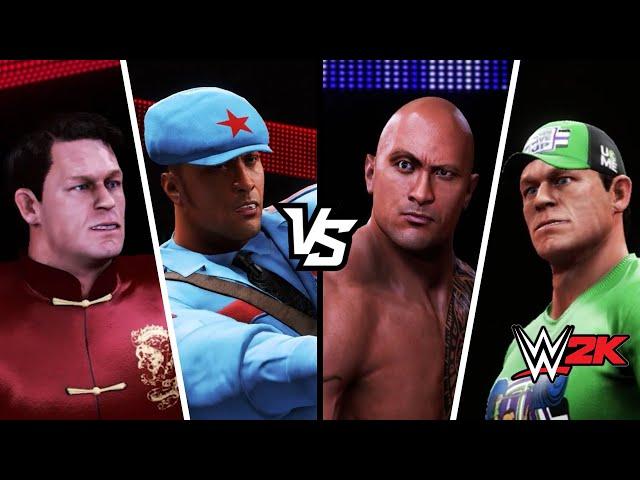 John Xina & The Wok Vs John Cena & The Rock | Best out of 3 | WWE 2K20 Custom Matches