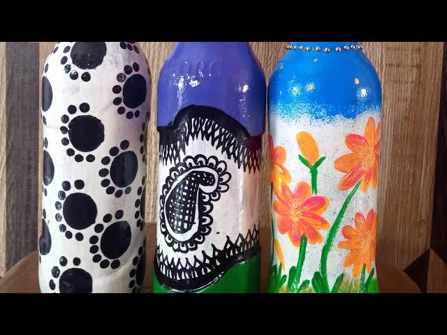 #shorts bottle Art/Bottle Craft/Easy simple beautiful handmade home decor/visvik home craft
