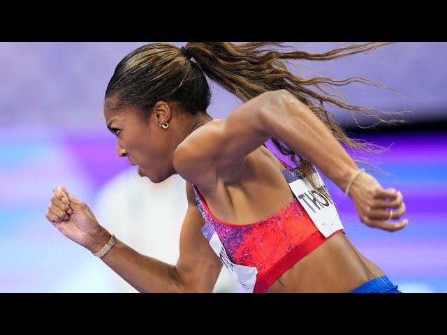 Gabby Thomas powers through 200m final at Paris Olympics