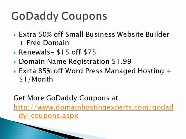 GoDaddy Promo codes and GoDaddy Coupons