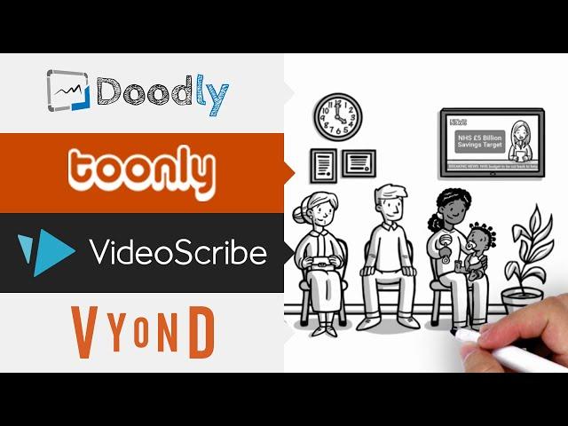 Doodly vs Toonly vs VideoScribe Vs Vyond (2024) Best WhiteBoard Animation Software