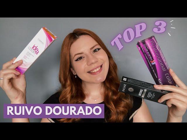 TOP 3 TINTAS: Ruivo doce de leite/Dourado 