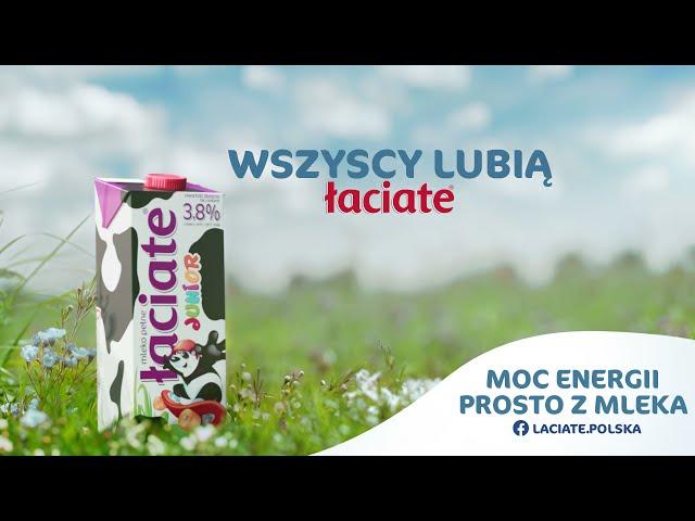 Mleko łaciate Junior MOC ENERGII prosto z mleka "Wszyscy lubią łaciate"